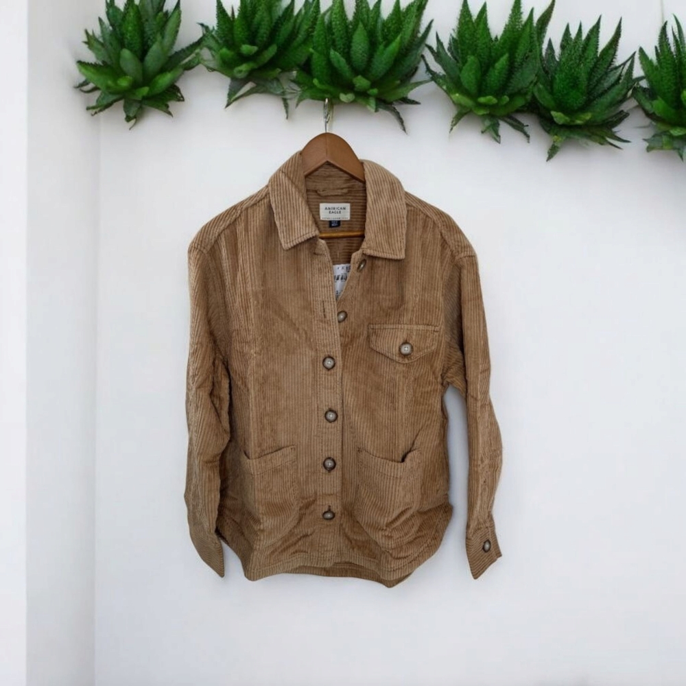 NEW! AE Women's Tan  Cotton Jacket  Sz Xl - Picture 3 of 7